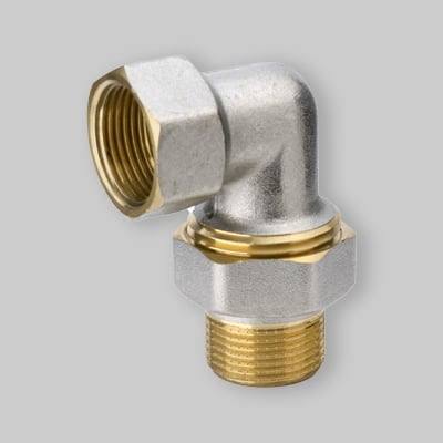 RACCORDO A 3 PEZZI CROMATO CURVO 1/2