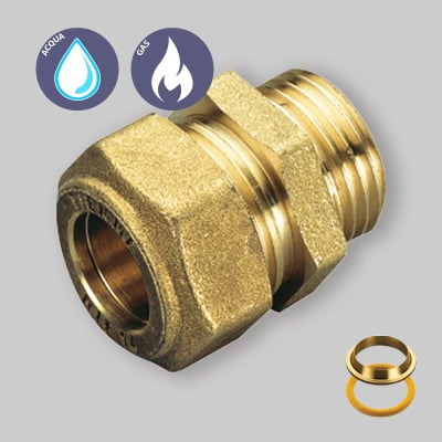 RACCORDO DRITTO RAME 14X1/2 M