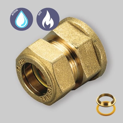 RACCORDO DRITTO RAME 16X1/2 F