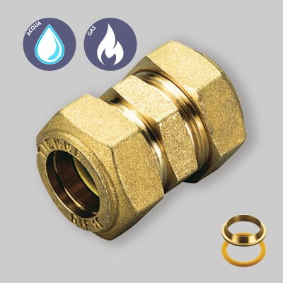 RACCORDO DRITTO RAME 16X16