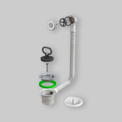 PILETTA PER LAVELLO INOX CTP TONDO