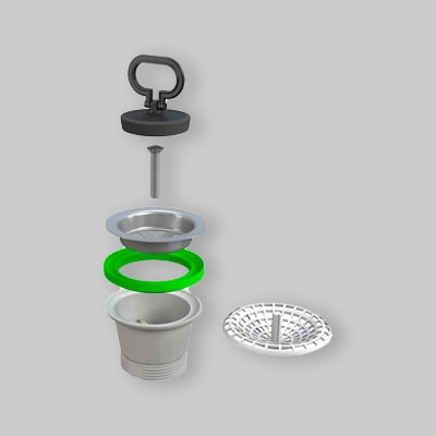 PILETTA PER LAVELLO INOX STP 1'1/2