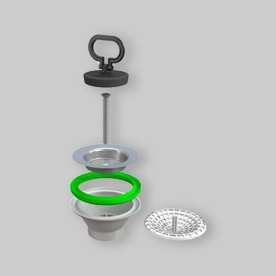 PILETTA PER LAVELLO CERAMICA 1'1/4