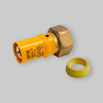 RACCORDO PRESS. 16X3/4F C/DADO GAS