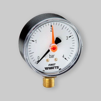 MANOMETRO D.63 0-25 BAR ATT.SOTTO
