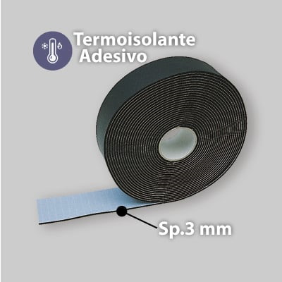 NASTRO ADESIVO GOMMA NERO 10 MT.