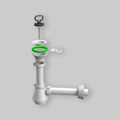 SIFONE LAVELLO 1'1/4 C/PILETTA